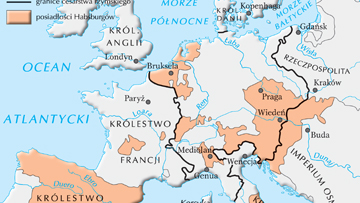 Europejskie posiadłości Habsburgów w 1559 r.