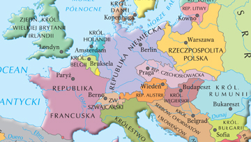 Europa po I wojnie światowej w 1923 r.