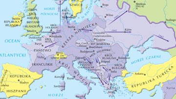 Najdalszy zasięg ekspansji państw osi w Europie w 1942 r.