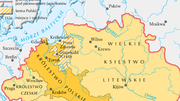 Posiadłości Jagiellonów ok. 1500 r.